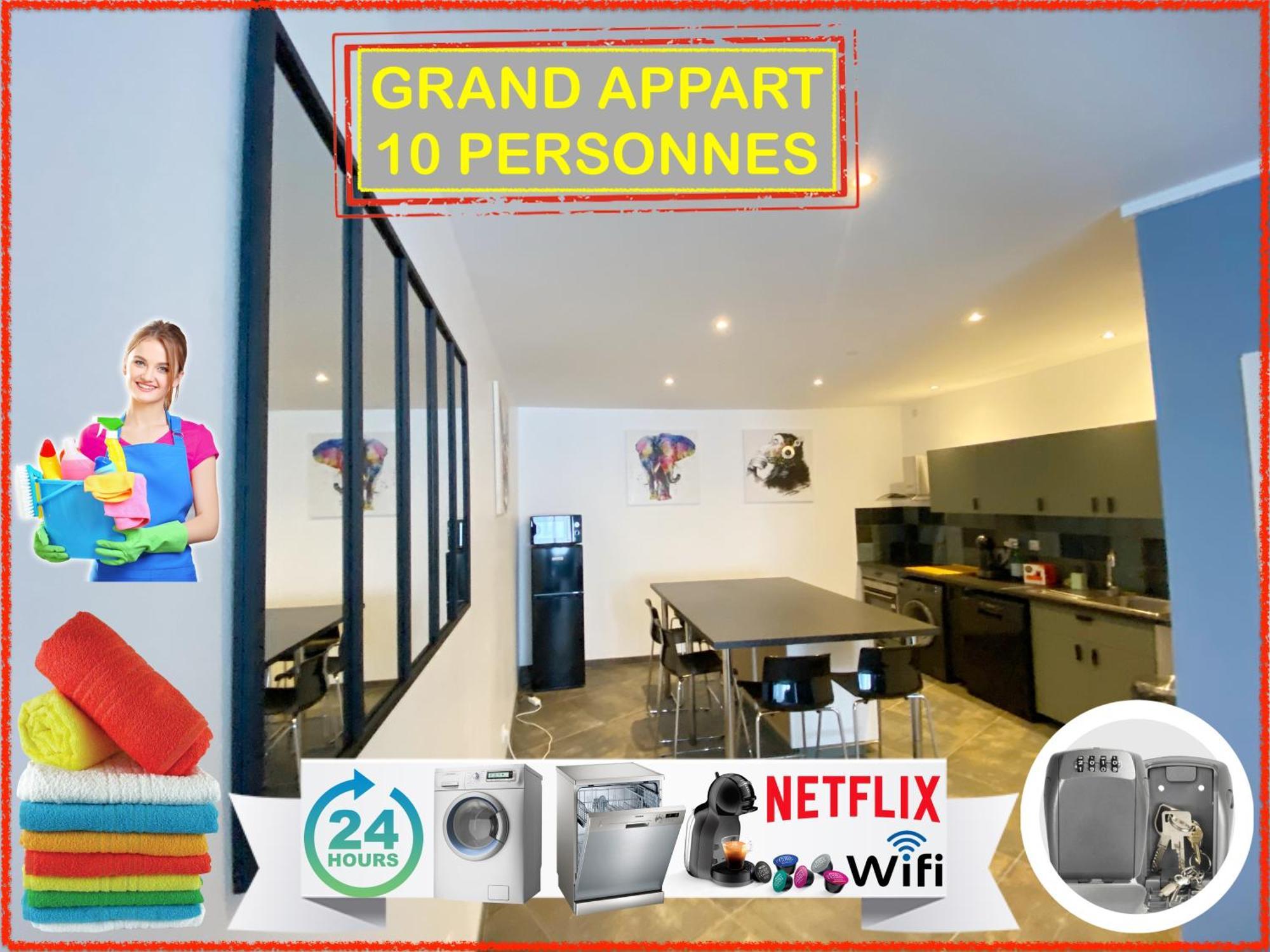 021 Chic & Cosy Grand Appart 84M2 Hypercentre Wifi Smart Tv Netflix Saint-Etienne  Exterior photo